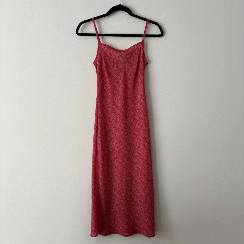 Vintage Sheer Paisley Midi Dress‎ Size S Y2K 90s Fairy Cottage Boho Festival USA